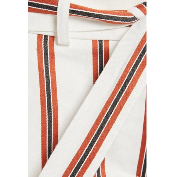 NEW Maje Cropped Striped Twill Wide Leg Pants M - Picture 3 of 8